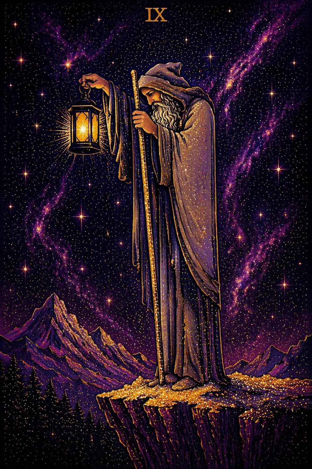 Carta de tarot El Ermitaño