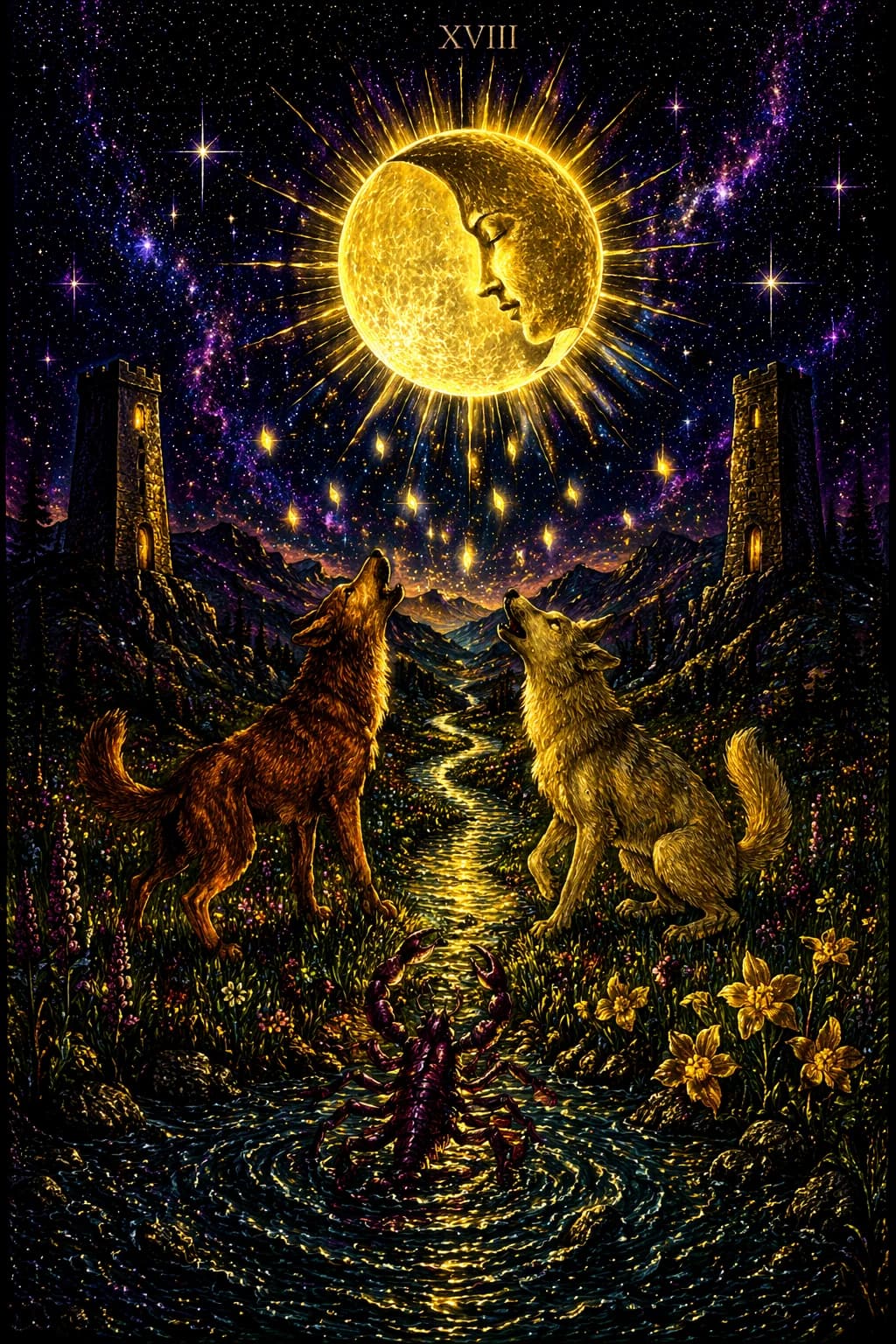 Carta de tarot A Lua